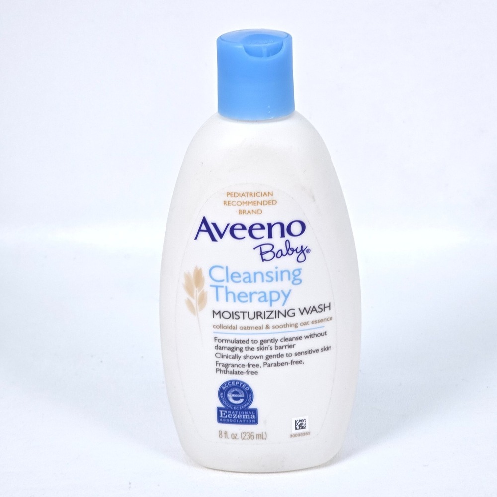 AVEENO Baby Cleansing Therapy Moisturizing Wash 8oz Colloidal Oatmeal NEW Sealed